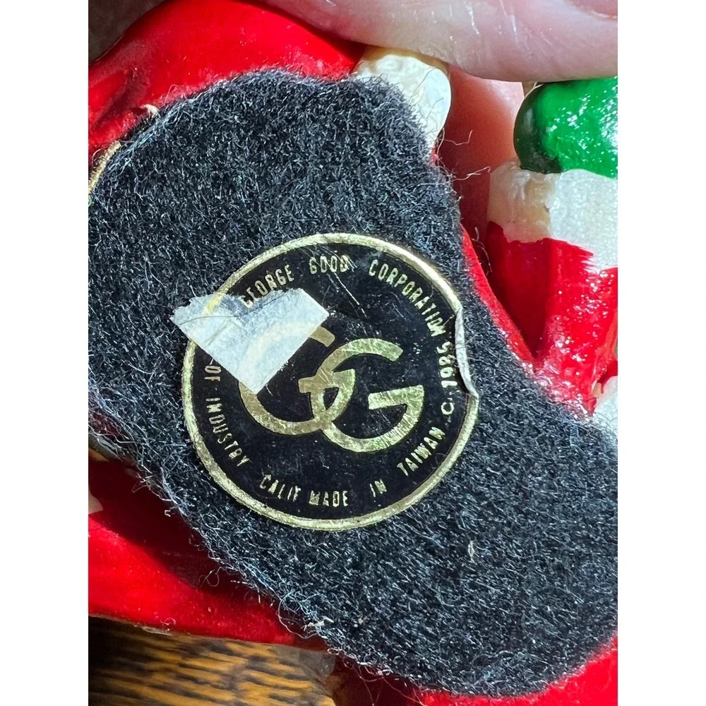Vintage 1985 George Good Santa Claus Figurine Reclining Christmas Decor 3 Inch